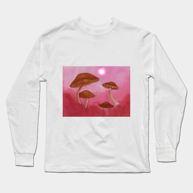 sentimental mushroom Long Sleeve T-Shirt by loonerhaze